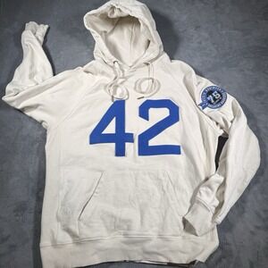 Ebbets Field Hoodie Jackie Robinson French Terry Brooklyn Dodgers Size Medium